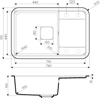 Мойка кухонная Omoikiri Tasogare 78-DC Artgranit/темный шоколад
